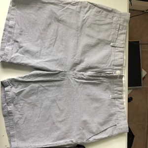 Black and White striped shorts- seersucker weight-